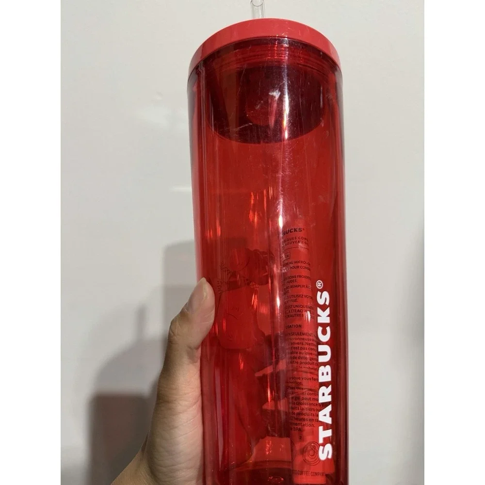 Starbucks Christmas Red Dog Tumbler 26oz RARE BRAND NEW w/ FLAWS